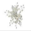 SAMKY 2x Handmade Shell White Pearl Crystal Flower Hair Comb Clips - Silver T1324 view 4