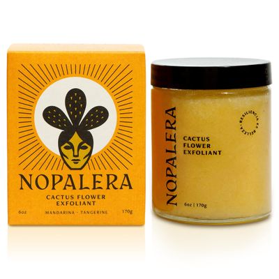 Nopalera Cactus Body Polish, Tangerine, 3-in-1 Clean Beauty, Oil Cleanser, Exfoliant and Body Moisturizer with Cactus Oil, Dermatologist-Tested, 7 oz