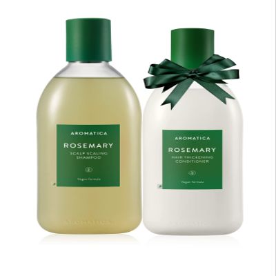 AROMATICA Rosemary Scalp Scaling Shampoo and Conditioner Set 13.53 fl.oz each  Vegan Korean Hair Care Gift Set for Woman with Rosemary Oil. Sulfate Free Shampoo Conditioner For Hair Growth