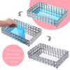 3 Pieces Crystal Makeup Brush Holder Organizer Vanity Makeup Tray Set, 2 Pcs Crystal Bling Cosmetics Brushes Cup 1 Storage Jewelry Trinket Tray Bathroom Sink Vanity Trays, 11.81 x 7.87 x 2.76 Inch view 4