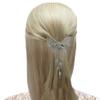 Set of 6 JCGY Crystal White Butterfly Barrettes Bridal Barrettes with Streamers 9050-6 view 2