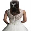 Set of 6 JCGY Crystal White Butterfly Barrettes Bridal Barrettes with Streamers 9050-6 view 4