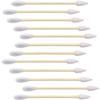 1000 Count Organic Bamboo Cotton Swabs - Pointy/Round Head Biodegradable Wooden Cotton Buds for Ear, Plastic Free Double Ear Cotton Sticks for Cleaning, Makeup view 1