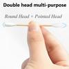 1000 Count Organic Bamboo Cotton Swabs - Pointy/Round Head Biodegradable Wooden Cotton Buds for Ear, Plastic Free Double Ear Cotton Sticks for Cleaning, Makeup view 3