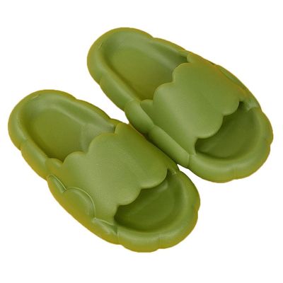 Unisex Non-Slip Slippers Foam Sole Slippers,Non-Slip Massage Shower Spa Bath Pool Gym House Sandals for Indoor & Outdoor (Color : Green, Size : EUR35-36)