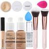 PHOERA Makeup Set - Full Coverage Foundation, Primer, Powder, Concealer & Kabuki Brushes (2 Sponge #105 Sand) view 1