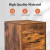 Salon Trolley Cart with Wheels, 3-Drawer Rolling Hair Styling Station, Mobile Beauty Trolley with Hot Tools Holder, Storage for Salon, Barbershop, Spa & Tattoo, Rustic Brown view 4