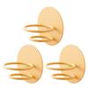 Homoyoyo 3pcs Makeup Sponge Holder -mounted Storage Stand for Beauty Eggs Carbon Steel Design Ventilation for Daily Use Yellow Color Compact view 1