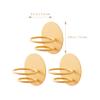 Homoyoyo 3pcs Makeup Sponge Holder -mounted Storage Stand for Beauty Eggs Carbon Steel Design Ventilation for Daily Use Yellow Color Compact view 4