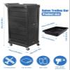 Lorvain Salon Beauty Rolling Trolley Cart, 3FT Hair Storage Cabinet Barber Organizer Tool Multi Drawers Rolling Cart Free Standing Furniture with 4 Universal Wheels Hair Supplies (Black) view 2