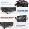 Lorvain Salon Beauty Rolling Trolley Cart, 3FT Hair Storage Cabinet Barber Organizer Tool Multi Drawers Rolling Cart Free Standing Furniture with 4 Universal Wheels Hair Supplies (Black) view 3