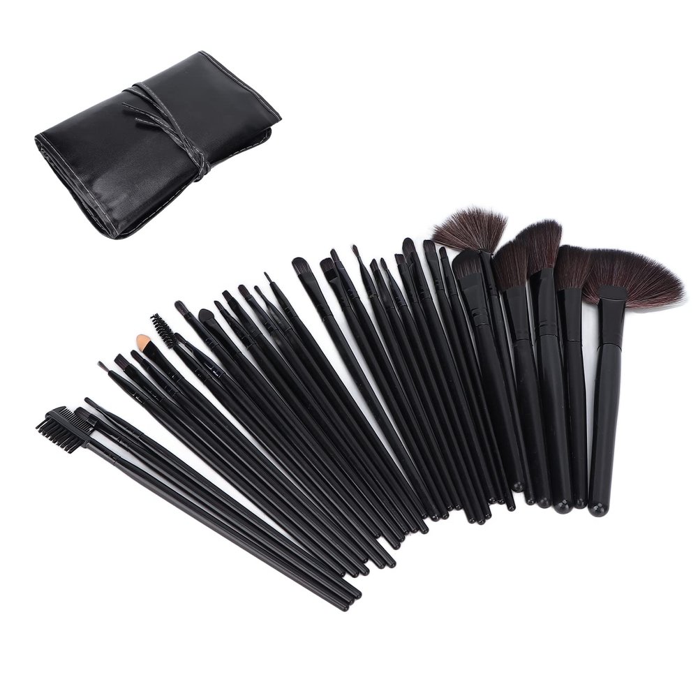 Full Set of Makeup Brushes, Makeup Brush with Brush Bag, Powder Brush Eyeshadow Brush Beauty Tool, Makeup and Beauty Tools Black
