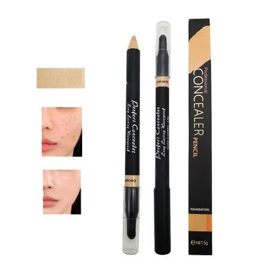 AKARY Face 2 in 1 Dual-Sided Eyebrow & Concealer Crayon Highlighter Stick, Waterproof Foundation for Eye Dark Circles & Blackheads, Concealer Pencil with Brush for Men & Women (#2 Natural)