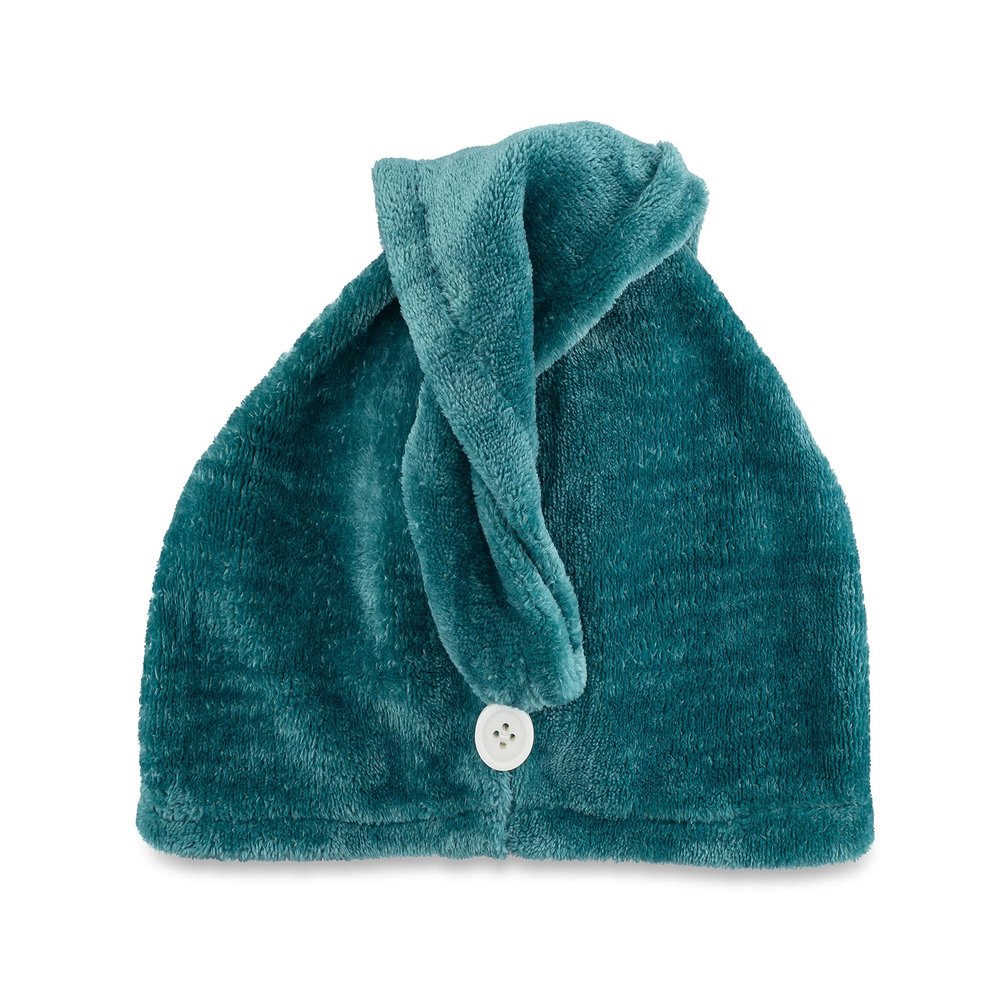 Planet Goody Turban Towel, 1 Count - Green - Protect Your Hairstyle While Remaining Comfortable - Hair Accessories for Men, Women, Boys, & Girls - Made with Recycled Ocean-Bound Plastic