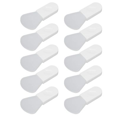 10Pcs Silicone Face Mask Brushes, Portable Mini Mud Mask Applicator Brush, Soft Silicone Face Mask Beauty Tool Soft Hairless Mud Mask White