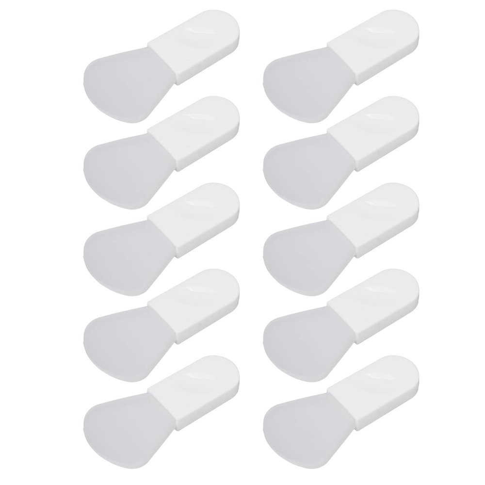 10Pcs Silicone Face Mask Brushes, Portable Mini Mud Mask Applicator Brush, Soft Silicone Face Mask Beauty Tool Soft Hairless Mud Mask White