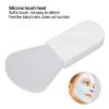 10Pcs Silicone Face Mask Brushes, Portable Mini Mud Mask Applicator Brush, Soft Silicone Face Mask Beauty Tool Soft Hairless Mud Mask White view 2