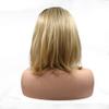 YTOOZ Black-Yellow Short Hair Wig Ladies Handmade Lace European and American Wig Set in The Wig Hair Sets view 4