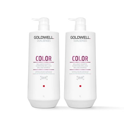 Goldwell Dualsenses Color Brilliance Shampoo and Conditioner Liter Bundle