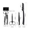 3pc Eyebrow Set. Includes scissors, tweezers with comb and foldable razor. view 3