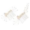 Beaupretty 2pcs Bridal Hair Combs Delicate Accessories for Weddings and Special Occasions Handmade Side Combs for Elegant Hair Styles view 1