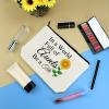 Aunt Auntie Gifts Makeup Bag for Women TITI Gift from Niece Sunflower Cosmetic Bag Aunt Appreciation Gift Best Aunt Gifts from Nephew Mother's Day Birthday Gift for Aunt Travel Toiletry Pouch view 3