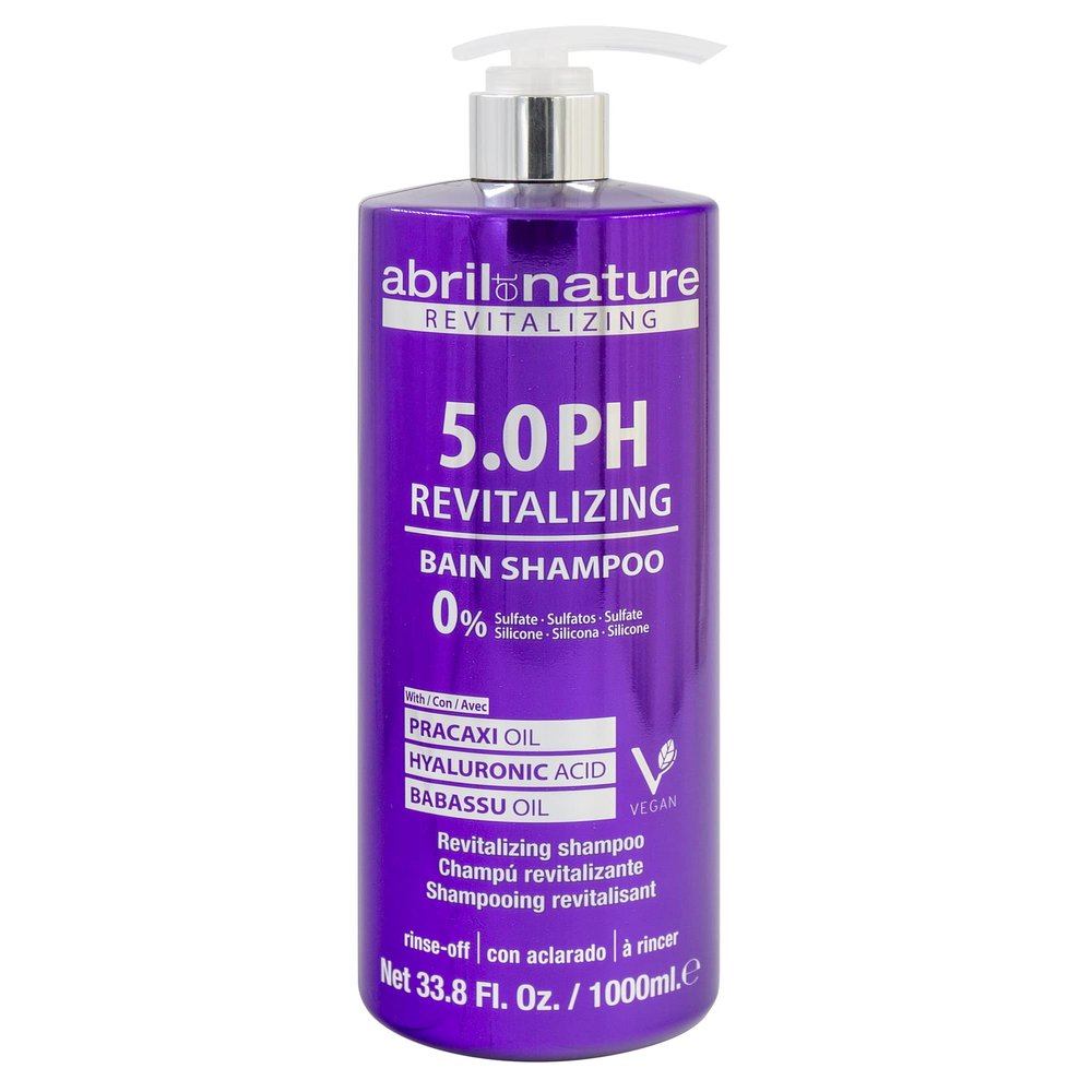 abril et nature - Professional Shampoo 5.0 PH Revitalizing - Protect and Maintain Your Color - Long Lasting - Sulfate and Paraben-Free - Professional Hairdressing Treatment - Greater Shine - 1000 ml