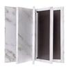 Allwon 4-Layer Book Shaped Marble Magnetic Palette Large Empty Makeup Palette Storage Box for Eyeshadow Lipstick Blush Powder (White) view 2