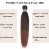 Liang Dian Pre Stretched Braiding Hair Ombre 30 Inch 8 Packs Synthetic Crochet Braids Hot Water Setting Professional Soft Yaki Texture Synthetic Hair Extensions(1B/30) view 2