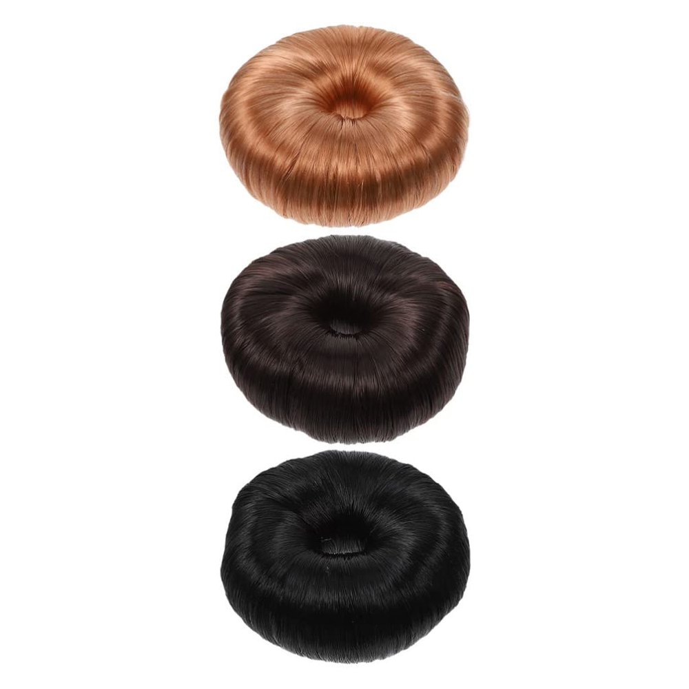 3pcs Hair Dryer Hairpiece Scrunchies Wigs Chignon Hair Rings Hair Bun Rope Hair Bun Holder Girls Wig Hair Doughnut Shaper Ponytail Chignon Girl Hairpiece Hair Bun Makers