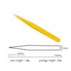 MAXLEAF 2pcs Stainless Tweezers Straight Curved Tweezers for Stickers Eyelash Extensions Precision Electronics Nail Rhinestone Jewelry, Scrapbooking Tools (Yellow) view 4