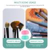 SOLUSTRE 2pcs Makeup Brush Cleaner Mats Rinsing Cushions for Makeup Tool Cleaning Includes Colors view 2