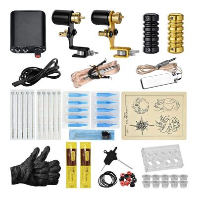 Rotary Tattoo Machine Shader and Liner Assorted Tattoo Motor Gun Kits Supply Permanent Makeup Tool Set For Artists,C