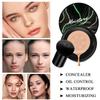 2 PCS Mushroom Head Air Cushion CC Cream Nature Foundation,Foundation Brush Powder Brush,Moisturizing Concealer, Bright Makeup Base Long Lasting with Mushroom Makeup Sponge(#03 Warm Nude) view 3