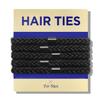 HAVHAF Braided Mens Hair Ties For Men - For Buns Curly Thick Dense Hair Elastic Hair Ties For Guys | No damage Crease Breakage Black 5 Count (Pack of 1) view 1