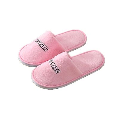 GHYUB Home Slippers for GuestsDisposable Slippers for Kids5 Pairs Individually Wrapped Bulk Slippers Soft and Comfortable Flannel Slippers for Hotel, Home, Spa Guest,Travel, Airplane