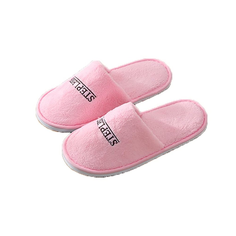 GHYUB Home Slippers for GuestsDisposable Slippers for Kids5 Pairs Individually Wrapped Bulk Slippers Soft and Comfortable Flannel Slippers for Hotel, Home, Spa Guest,Travel, Airplane