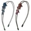 jcgy Set of 2 Crystal Flower Headbands Metal Hair Bands YY86801-3-2blueRose view 1