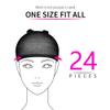 Stocking Wig Caps, DEPHNARSA 24pcs Stretchy Nylon Wig Caps Stocking Caps For Wigs Wig Caps For Women Man (Black) view 2