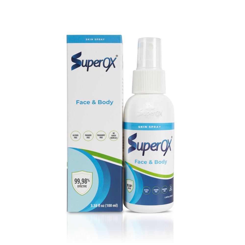 Superox Skin Spray - Minor Cuts, Scars, Tattoo & Piercing Aftercare - Natural & Non-Irritating - (3.4 oz)