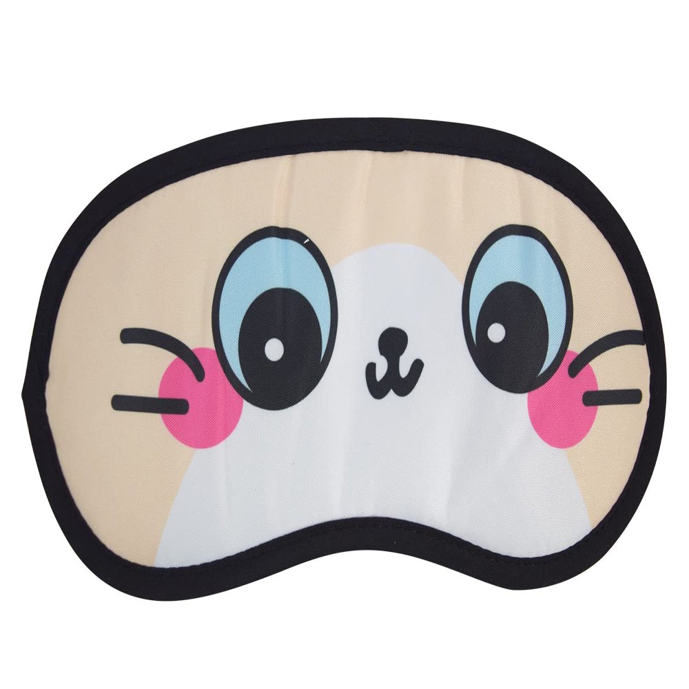 Skelapparel Cute Travel Eye Mask - Sleep Aid Eye mask - Travel Eye mask Meditation Eye mask (Beige)