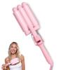 Mermade PRO Hair Waver 1" - 3 Barrel, Curling Iron 1 Inch, Ceramic Barrel Waver for Thick, Thin, Long, or Short Hair - Pink view 1