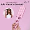 Mermade PRO Hair Waver 1" - 3 Barrel, Curling Iron 1 Inch, Ceramic Barrel Waver for Thick, Thin, Long, or Short Hair - Pink view 3
