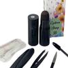 Eyebrow Stamp & Eyebrow Trimming Tools Kit - Dark Brown All in One Shape Thicker and Fuller Brows Makeup Powder view 1