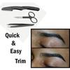 Eyebrow Stamp & Eyebrow Trimming Tools Kit - Dark Brown All in One Shape Thicker and Fuller Brows Makeup Powder view 3