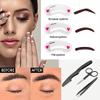 Eyebrow Stamp & Eyebrow Trimming Tools Kit - Dark Brown All in One Shape Thicker and Fuller Brows Makeup Powder view 4