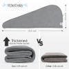 TENSTARS 5 Pack Thicken Microfiber Hair Towel Wrap for Women - Elastic Loop Design - 320GSM Coral Velvet - Quick Dry Hair Turban - 11x28 Inch (Cream+White+Brown+Light Teal+Grey) view 2
