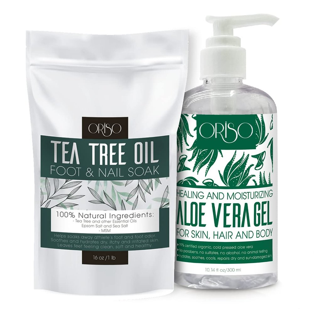 Aloe Vera Gel - With Organic Aloe Vera Cold Pressed and Tea Tree Oil Foot Soak