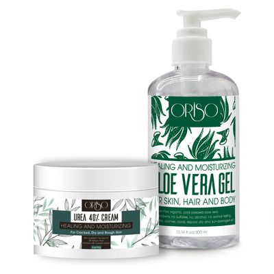 ORISO Aloe Vera Gel and 40 Percent Urea Cream