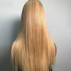 13x4 Honey Blonde Wigs Human Hair #27 Real Color Silky Straight Wig for Black Women 150% Density Pre Plucked Brown HD Transparent Lace Wigs With Baby Hair Glueless(22 Inch) view 3